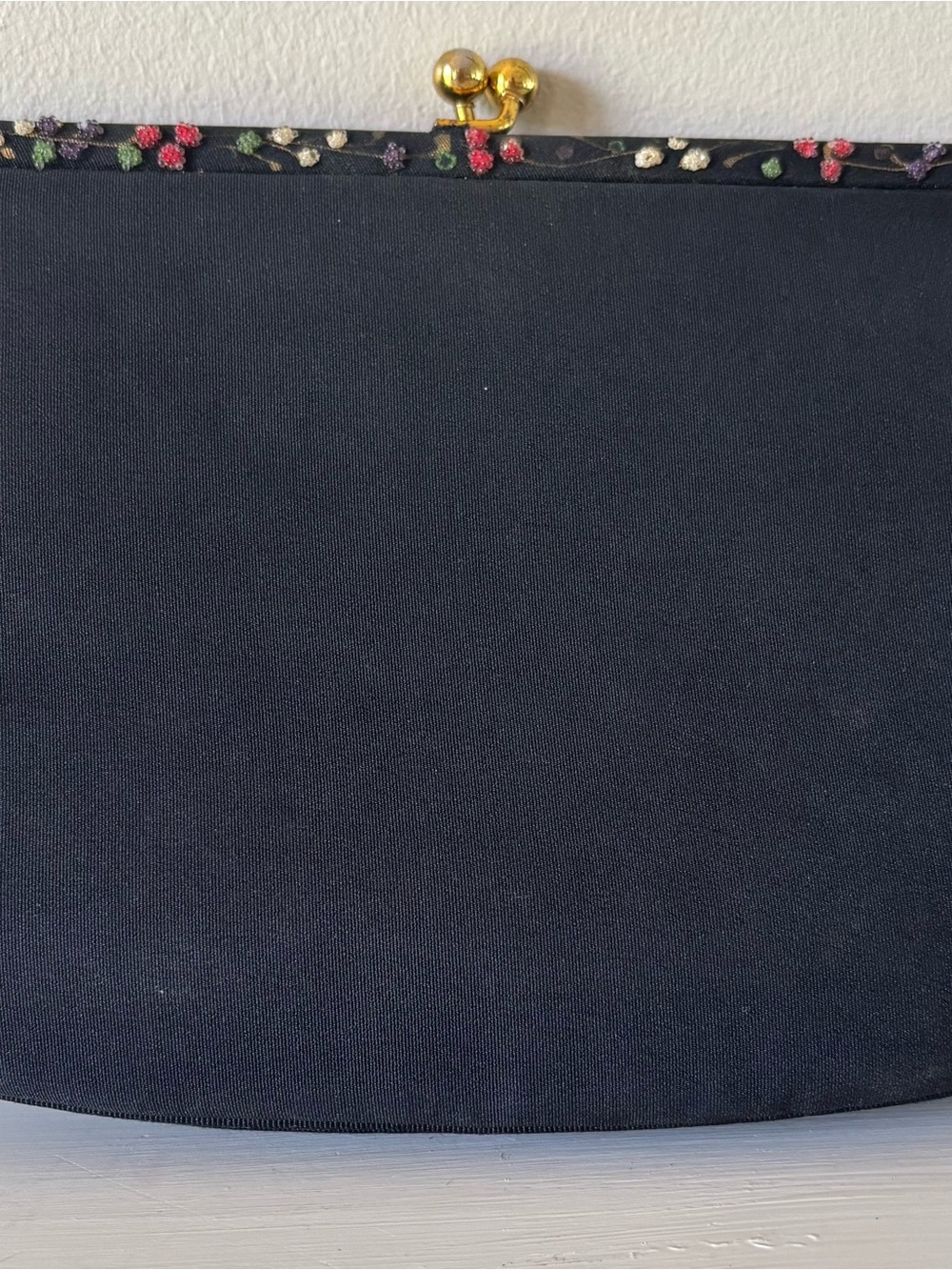 Vintage La France 1960s Black Clutch